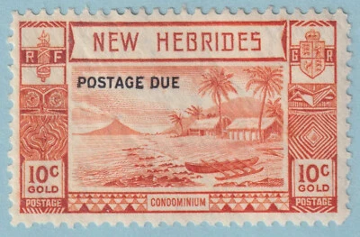 BRITISH NEW HEBRIDES J7 POSTAGE DUE  MINT HINGED OG * VERY FINE! - ZYF - Image 1 of 2