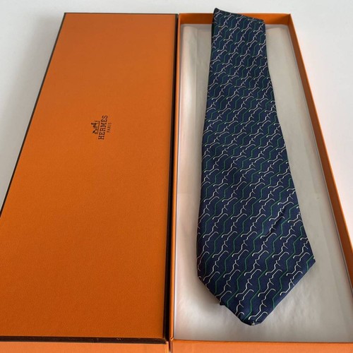 HERMÈS Cravatta uomo HERMES Francia vera seta cravatta abito classico lusso multicolore T342