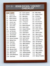2002-03 O-Pee-Chee Checklist #1
