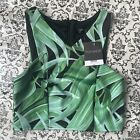 Topshop Floral Cropped Top Womens Size UK6 | Zipped Back Vest | BNWT RRP £24