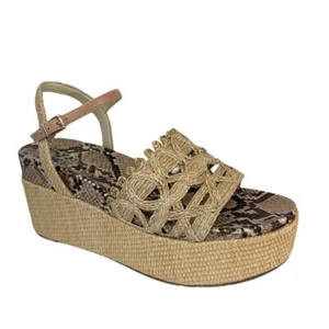 NWOB Jessica Simpson size 9.5 Camilia Wedge Platform Sandals Animal print - Picture 1 of 12