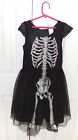 Halloween Black Skeleton Costume Dress Girls Size Medium (10-12)   Halloween Or