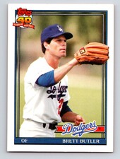 1991 Topps Traded Brett Butler Los Angeles Dodgers #15T
