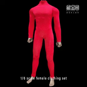 1/6 Male Red Jumpsuit Tights Overall Clothes Fit 12in PH TBL Action Figure Doll - Picture 1 of 3