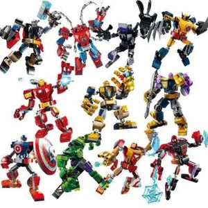 Marvel Avengers Superhero Action Figure Bricks Spider-Man Iron man Wolverine D - Picture 1 of 12