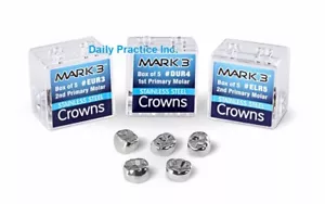 MARK3 Corone Pediatriche Odontoiatriche Acciaio Inox 2° Molare Primario Tutte le Taglie Scatola/5 - Foto 1 di 1