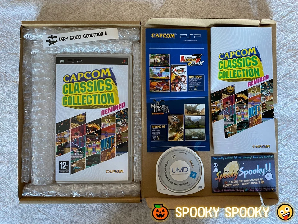 Capcom Classics Collection Remixed Sony PSP - UK PAL VGC CIB - Tracked - Image 1 of 4