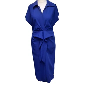 V Mujer Azul Real Madre de Novia Boda Cuello en V Mediodía Damas Vestido Talla 10-20 - Imagen 1 de 24