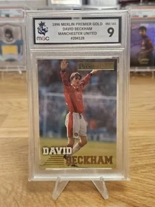 1996 Merlin Premier Gold David Beckham #092 (RC) MGC Grade 9 💎 Wow Grade 9 - Picture 1 of 2