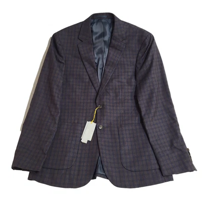 Chaqueta Blazer Traje Jaeger Nuevo con Etiquetas Marrón Cuadros Reino Unido Para Hombre Talla S 38" L889 Foto 1 de 4