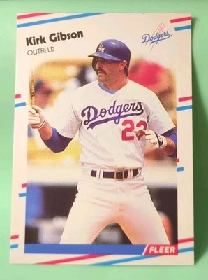 1988 Fleer Update - Kirk Gibson #U-93 - Los Angeles Dodgers  - Image 1 of 2