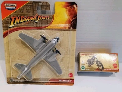 Avión de avión Matchbox Indiana Jones Sky Busters MBX + Ducati Scrambler Cycle Foto 1 de 4