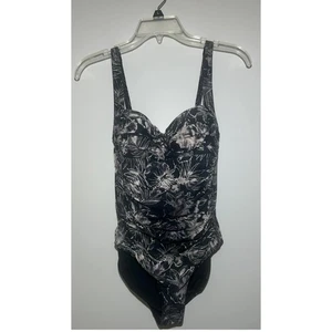 NIP TUCK Traje de Baño Negro Floral Una Pieza Multiajuste Copa Mujer 4 - Imagen 1 de 7