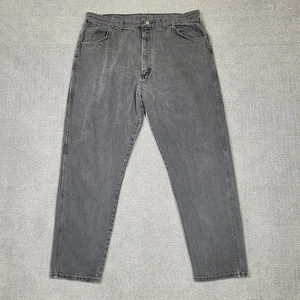 Wrangler Jeans Faded Black Denim Pants Classic Fit Made in USA Mens 40x32 - Picture 1 of 14