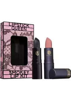 LIPSTICK QUEEN Smokey Lip Kit Black Lace Rabbit & Pinky Nude New In Box - Picture 1 of 1