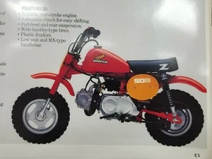 HONDA Z50R 1983 DECALS KIT COMPLETE REPRO - Picture 1 of 6
