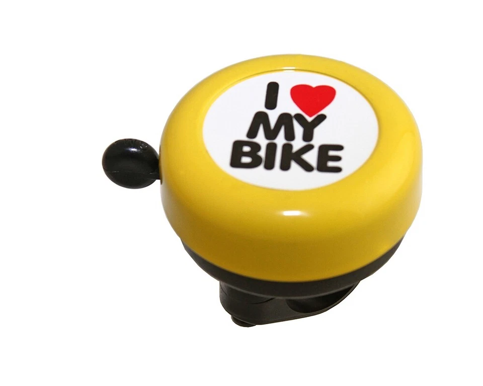 ALTA Bicicleta Bicicleta "Me encanta mi bicicleta" Perno en Campana Bicicleta 55mm Largo Amarillo Foto 1 de 1