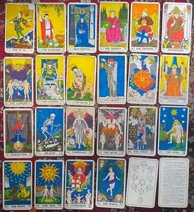 BUILDERS OF THE ADYTUM 22 KARTEN TAROT DECK - ca. 1960 - handkoloriert - Bild 1 von 11