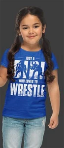 Kids Funny Female Wrestling Shirt Just A Girl T-Shirt 1st Who Loves To Wrestle G - Picture 1 of 24