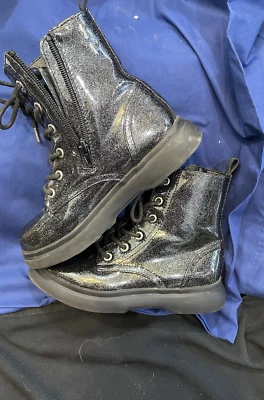 Kids DV by Dolce Vita Girl’s Colada Black Sparkle Ankle Boot size 2 Foto 1 de 4