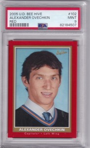 2005 UD Bee Hive Alex Ovechkin Red #102 PSA 9