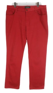 Lauren Ralph Lauren LRL Classic Straight Jeans Damen XL Rot Reißverschluss Fly - Bild 1 von 11