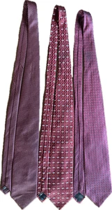 Set bestehend aus 3 roten Designer Krawatten Bernini Ermenegildo Zegna Seide Michael Newell für Herren - Bild 1 von 17