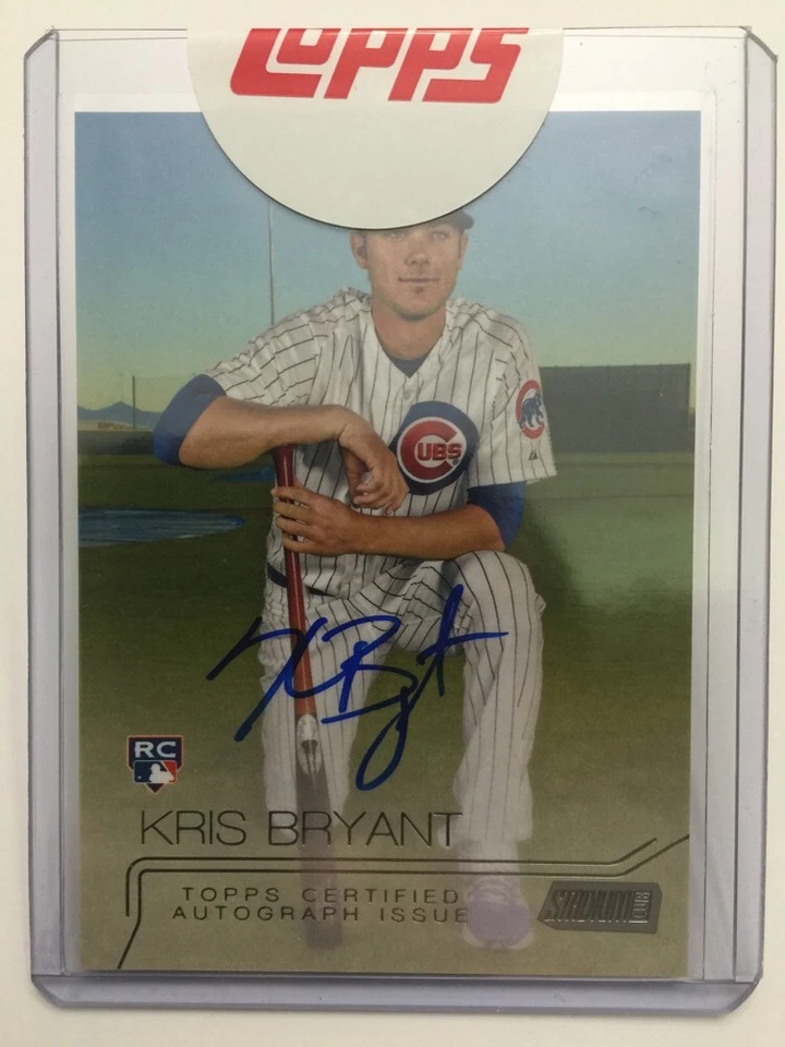 Kris Bryant Auto 2015 Topps Stadium Club Autograph SP Rookie RC Chicago Cubs - Image 1 of 3