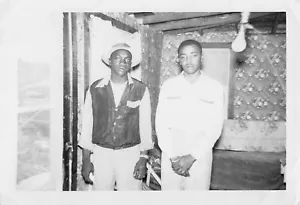 ORIGINAL Vintage African American Boys Guys Interior Snapshot Photograph 50's - Picture 1 of 2