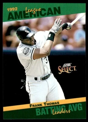 1993 Score Select Stat Leaders Frank Thomas #3 - Image 1 of 2