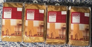 Chair Covers SET Of 4 GOLD - Fits Classic Armless Dining Chair 42” Stylish - Picture 1 of 8