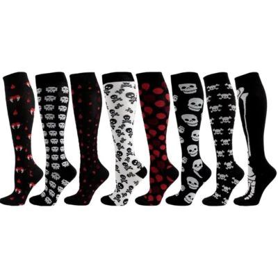 Cozy Soft Nylon Socks -Winter Stocking Cartoon Print Standard Thickness Footwear — 第 1/4 张图片