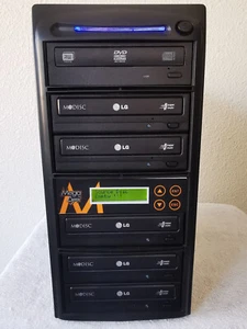 LG Pro Duplicator 1 TO 5 CD DVD Burner Duplication Tower For Repair WATCH DEMO - Afbeelding 1 van 11