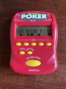 Pocket Poker Draw and Deuces Radica Juego Electrónico Portátil Probado Funciona - Imagen 1 de 3