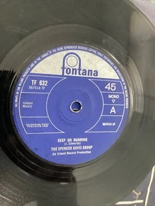 The Spencer Davis Group. Keep on Running. 7”single. 1965. Fontana - Picture 1 of 3