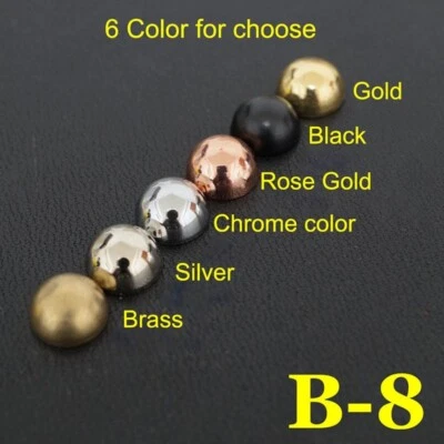 20X Leather Craft Solid Brass Screw Luggage Punk mushroom Nail stud Rivet 8mm - Image 1 of 4