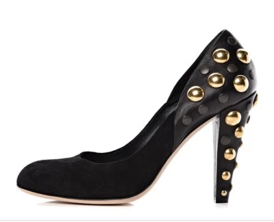 Gucci Vintage baboushka Gold Studded Pumps - Image 1 of 3
