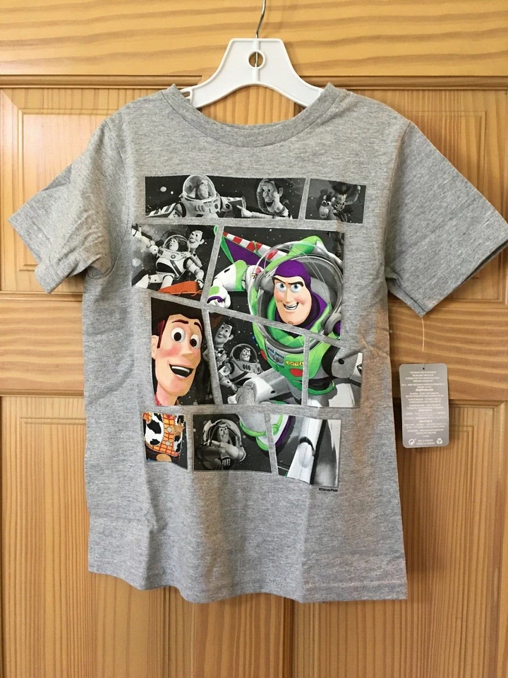 NUEVO CON ETIQUETAS Disney Store Toy Story Camiseta Camiseta Top Niño Cómics Gris 5/6 Foto 1 de 1