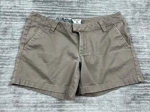 Volcom Shorts Juniors 3 Brown Chino Slash Pocket Casual - Picture 1 of 13