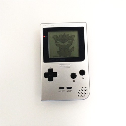 Retrofit Silver Nintendo Game Boy Pocket Game Console GBP + Game Card ...