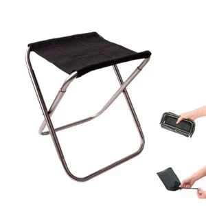 Small Folding Stool Mini Portable Outdoor Camping Chair Foldable Hiking - Picture 1 of 7