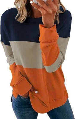 Women’s Comfy Lounge Sweatshirt – Casual Long Sleeve Pullover Crew Neck Top - Image 1 of 4