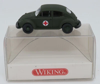 WIKING HO 1/87 VW VOLKSWAGEN KÄFER COX BUNDESWEHR CROIX ROUGE MILITARY #6961225 - Photo 1/4