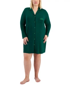 Womens Sleepshirt Sleep Happens Green XXLarge JENNI $49 NWT - Picture 1 of 2