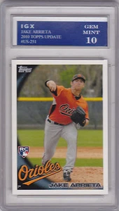JAKE ARRIETA ROOKIE CARD 2010 Topps Update RC Baseball Chicago Cubs GEM MINT 10! - Picture 1 of 1
