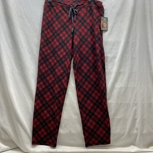 Nuevo Pantalones de pijama Daisy Fuentes Intimates Lounge para mujer XL negro rojo a cuadros - Imagen 1 de 15