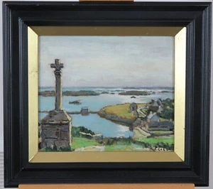 Pierre Lelong (1908–1984) French Neo-Impressionist Oil on Board Landscape 1930's - Picture 1 of 4