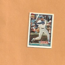 1991 Topps Cracker Jack Mini Andre Dawson Cubs # 7 of 36 2nd Series