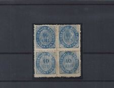 Portuguese INDIA NATIVE 1871 nice Block of 4 40 Reis blue MF#10 Sc#12 (A2) YT#9