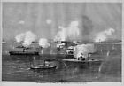 CIVIL WAR BOMBARDMENT OF FORT SUMTER IRONSIDES BOATS SHIPS 1863 NAUTICAL HISTORY